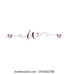 IV Initial logo handwriting modern luxury fashion