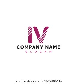 Diseño de logotipo de carta IV. Logotipo de letra IV Ilustración vectorial - Vector