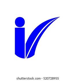 iv letter vector logo