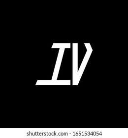 IV logo abstract monogram isolated on black background
