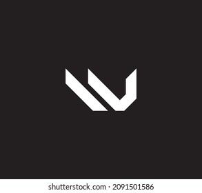 IV Logo Initials Letter Typhography Monogram Logo Design