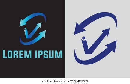IV monogram letter logo Royalty Vector Logo Design Illustration.Creative Brand Logo