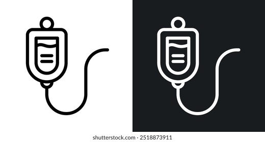 IV outlined icon vector collection.