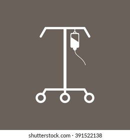 IV Stand Icon on Dark Gray Color. Eps-10.