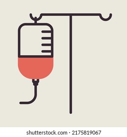IV Stand vector icon. Medicine and healthcare, medical support sign. Graph symbol for medical web site and apps design, logo, app, UI