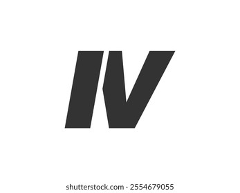 IV Techno Editable Font Logo For Corporate Branding. Bold, Futuristic Design With Unique Typographic Ideas. Minimal Custom Type And Dynamic Letter Variations For Promotion, Printing, And Book Titles