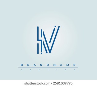 IV Technology Letter Logo Template. This tech letter logo is a graphic mark that uses letters to represent a technology company.