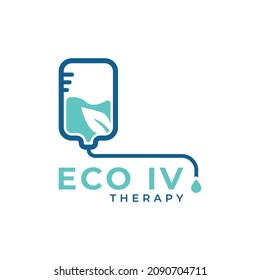 iv therapy logo design concept vector template