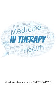 Iv Therapy word cloud. Wordcloud made with text only.