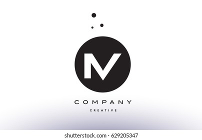 IV I V alphabet company letter logo design vector icon template simple black white circle dot dots creative abstract
