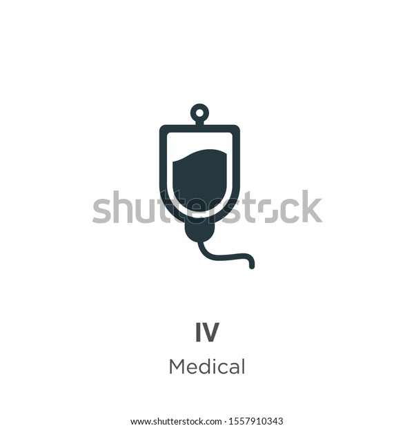 Iv Vector Icon On White Background Stock Vector (Royalty Free) 1557910343