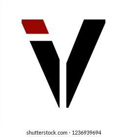 iv, vi initials letter company logo