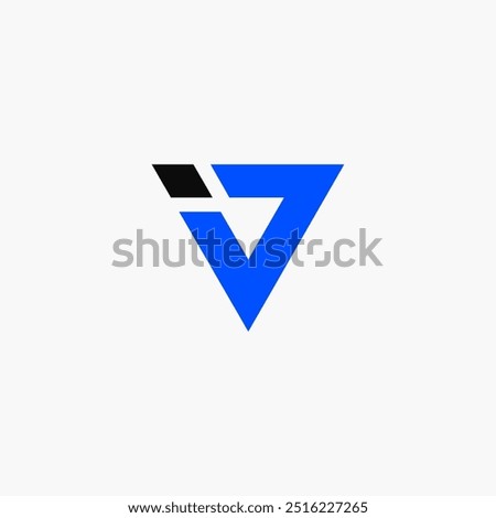 iv or vi and i or v Letter Initial Logo Design, Vector Template
