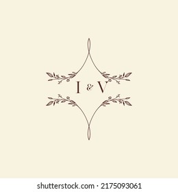 IV wedding initial logo letters in high quality professional design that will print well across any print media