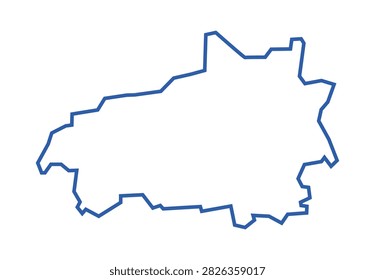Ivanovo Map Blue Outline Vector Illustration