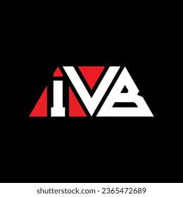 IVB triangle letter logo design with triangle shape. IVB triangle logo design monogram. IVB triangle vector logo template with red color. IVB triangular logo Simple, Elegant, and Luxurious design.