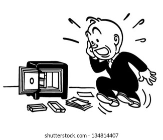 I've Been Robbed! - Retro Clip Art Illustration