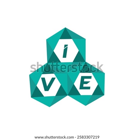 IVE creative minimalist letter logo. IVE unique vector initials alphabet letter logo design
