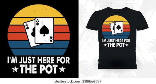 I've Got A Big Pair Funny Poker Card Casino Player Retro Vintage Poker T-shirt Design