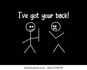 Ive Got Your Back .Funny and sarcastic adult T-shirt design with bold text perfect for humor lovers and edgy merchandise.