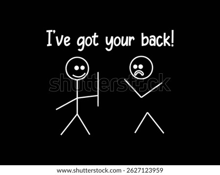 Ive Got Your Back .Funny and sarcastic adult T-shirt design with bold text perfect for humor lovers and edgy merchandise.