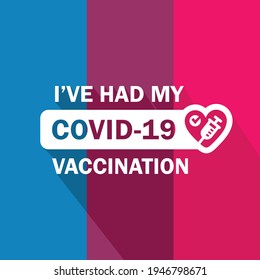 i've had my covid-19 vaccination, lettering template