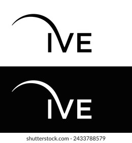 IVE logo. I V E design. White IVE letter. IVE, I V E letter logo design. Initial letter IVE linked circle uppercase monogram logo.