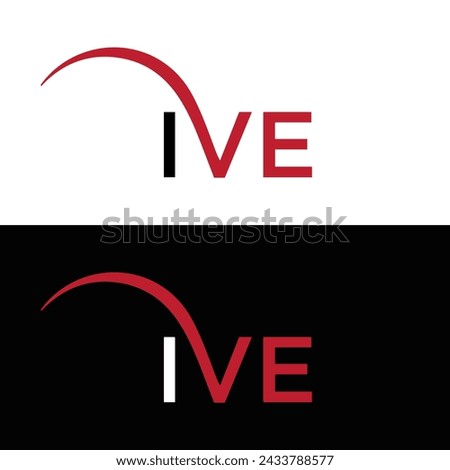 IVE logo. I V E design. White IVE letter. IVE, I V E letter logo design. Initial letter IVE linked circle uppercase monogram logo.