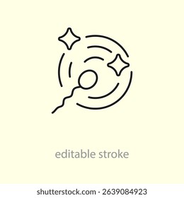 IVF icon. In vitro fertilization process. Fertility or reproducing icon. Infertility treatment. Vector