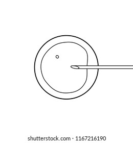Ivf isolated line drawing icon, vector illustration design. Maternity collection.