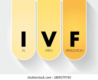 IVF - In Vitro Fertilization acronym, medical concept background