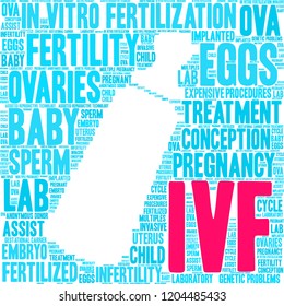 Ivf Word Cloud On White Background Stock Vector (Royalty Free ...