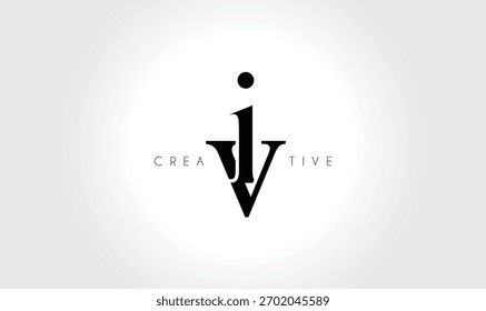 IViv Elegant Serif Monogram Logo – Luxury Lowercase Typographic Lettermark for Modern Branding