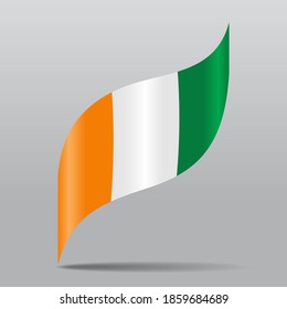 Abstrakter Hintergrund der ivorischen Flagge. Vektorgrafik.