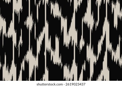 Ivory black ikat crack streak, ornament endless colorful stripe blurred pattern fashion textile beautiful ethnicity ogee print abstract dynamic ethnic fabric grunge hand draw cloth edgy handmade flow