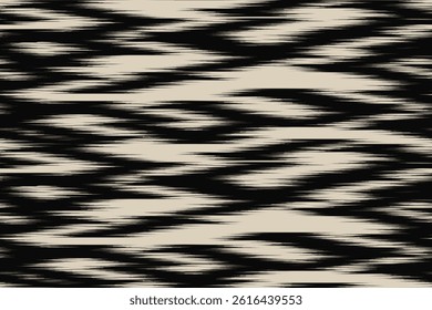 Ivory black ikat scratch ripple, ornament endless colorful stripe blurred pattern fashion textile beautiful ethnicity ogee print abstract canvas dynamic fabric grunge hand draw cloth
