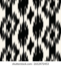 Ivory black ikat spot leopard, abstract stripe canvas textile dynamic ornament endless pattern colorful fashion ogee print blurred ethnicity seamless cloth grunge hand draw ethnic line art fabric