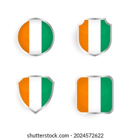 Ivory Coast Country Badge and Label Collection