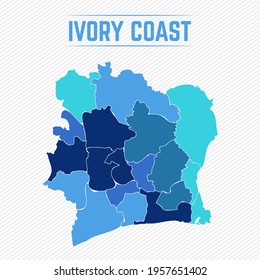 Ivory Coast Detailed Map With Cities