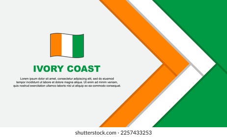Ivory Coast Flag Abstract Background Design Template. Ivory Coast Independence Day Banner Cartoon Vector Illustration. Ivory Coast Cartoon