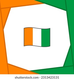Ivory Coast Flag Abstract Background Design Template. Ivory Coast Independence Day Banner Social Media Post. Ivory Coast Banner