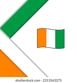 Ivory Coast Flag Abstract Background Design Template. Ivory Coast Independence Day Banner Social Media Post. Ivory Coast Illustration