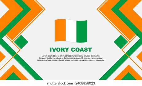 Ivory Coast Flag Abstract Background Design Template. Ivory Coast Independence Day Banner Wallpaper Vector Illustration. Ivory Coast Banner