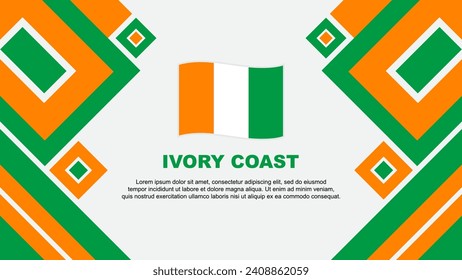 Ivory Coast Flag Abstract Background Design Template. Ivory Coast Independence Day Banner Wallpaper Vector Illustration. Ivory Coast Cartoon