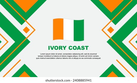 Ivory Coast Flag Abstract Background Design Template. Ivory Coast Independence Day Banner Wallpaper Vector Illustration. Ivory Coast Illustration