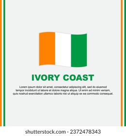 Ivory Coast Flag Background Design Template. Ivory Coast Independence Day Banner Social Media Post. Ivory Coast Cartoon