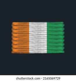 Die Flagge der Elfenbeinküste Schlaganfälle. Nationalflagge