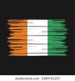 Flagge der Elfenbeinküste - Vektorgrafik