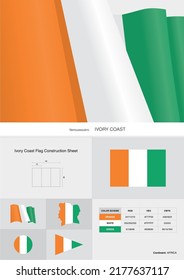 vector de la hoja de construcción de la bandera costera de marfil