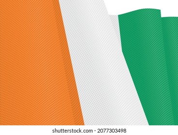 ivory coast flag fluttering gradient texture
